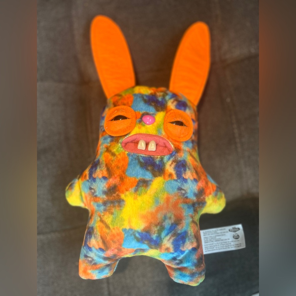 Fuggler Laboratory Misfits Rabid Rabbit 9" Plush Tie-Dye - Good Used Condition